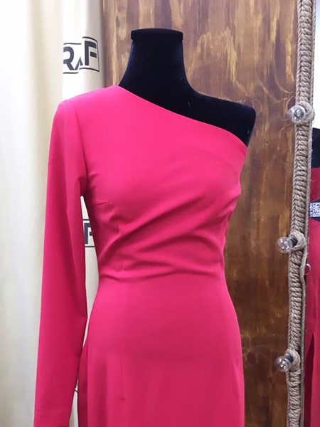 розовое коктельное платье